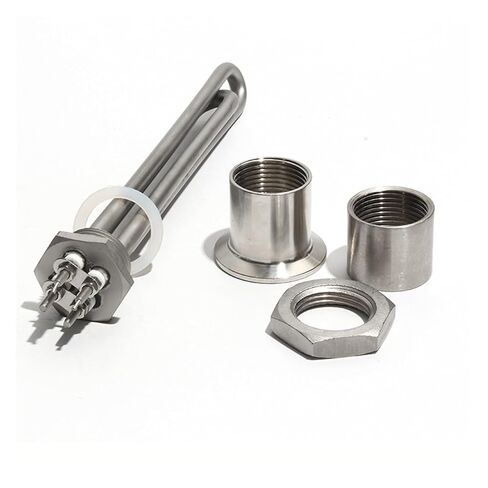 12V DC Heating Element for Solar Water Heater, 100W-600W, 1" Thread, Stainless Steel(with hex nut,200W 200mmL) in Kuwait