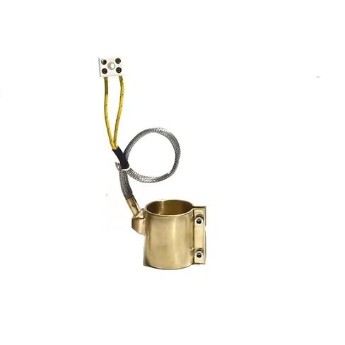 سخان شريط نحاسي 220 فولت - حلقة تسخين كهربائية للتطبيقات الصناعية - أحجام متعددة وخيارات الأسلاك (سلكان، 130 وات 30 × 30 مم) in Kuwait