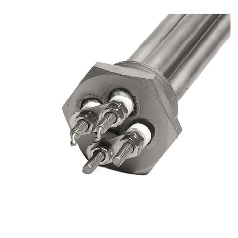 1 "سخان أنبوبي DN25، 12/24/48 فولت، 300/600 وات، 200 مم، 304 من الفولاذ المقاوم للصدأ لأنظمة تسخين المياه بالطاقة الشمسية (مع صامولة قفل، 36 فولت - 600 وات NPT) in Kuwait