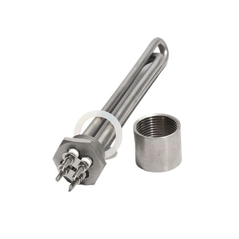 عنصر سخان المياه بالطاقة الشمسية 1 بوصة DN25 - 600 وات/900 وات DC12-48V، عنصر تسخين من الفولاذ المقاوم للصدأ 304 لتطبيقات الطاقة الشمسية (NPT، 24V-300W) in Kuwait