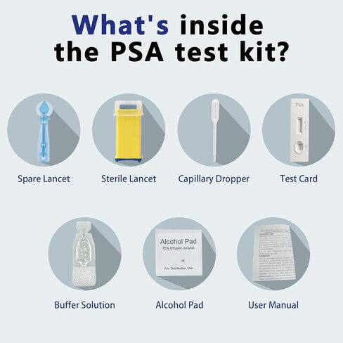 طقم اختبار PSA في المنزل PSA Health، طقم اختبار PSA | اختبار PSA المنزلي في 10 دقائق. دقيقة للغاية، وسهلة القراءة والاستخدام. نتائج سريعة | يشمل جميع مكونات الاختبار in Kuwait