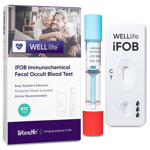 اختبار الدم الخفي للبراز المناعي الكيميائي من Welllife iFOB، اختبار فحص سرطان القولون والمستقيم، اختبارين FOB للنتائج المنزلية في 10 دقائق اختبار البراز للدم الخفي in Kuwait