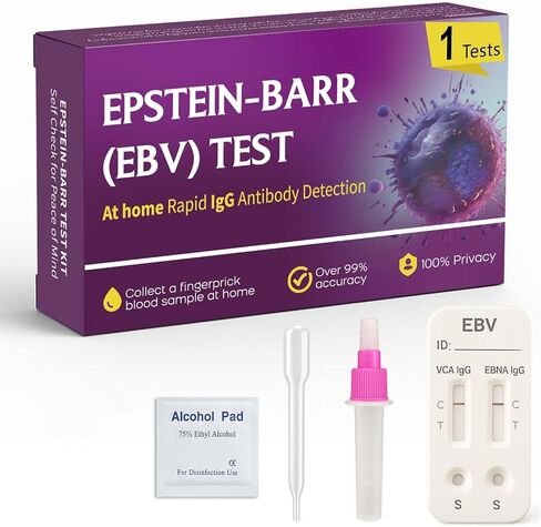 EBV at-Home Test Kit | Detects IgG Response to VCA & EBNA | 15-Minute Rapid Result | Easy Fingerstick Sample in Saudi Arabia