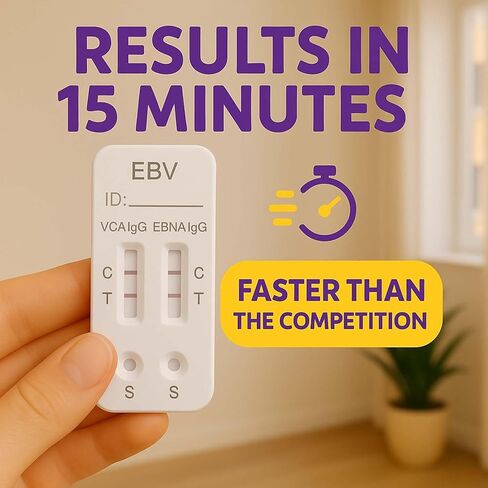 EBV at-Home Test Kit | Detects IgG Response to VCA & EBNA | 15-Minute Rapid Result | Easy Fingerstick Sample in Saudi Arabia
