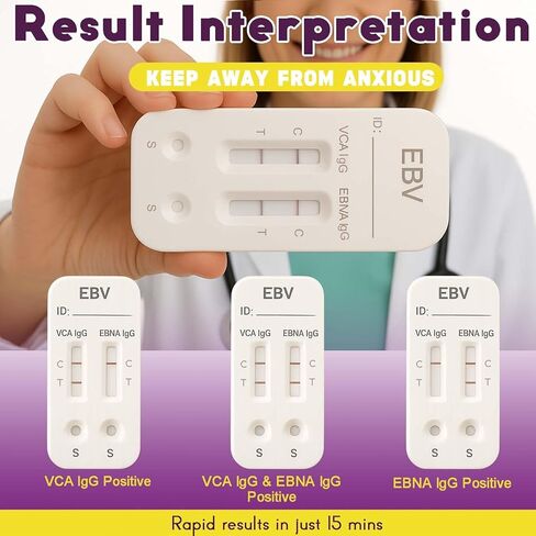 EBV at-Home Test Kit | Detects IgG Response to VCA & EBNA | 15-Minute Rapid Result | Easy Fingerstick Sample in Saudi Arabia