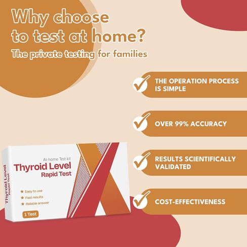 Thyroid Test Kit at Home - Rapid TSH Tester,Accurate TSH Testing Kit for Thyroid Health Monitoring (1 Test) in Kuwait