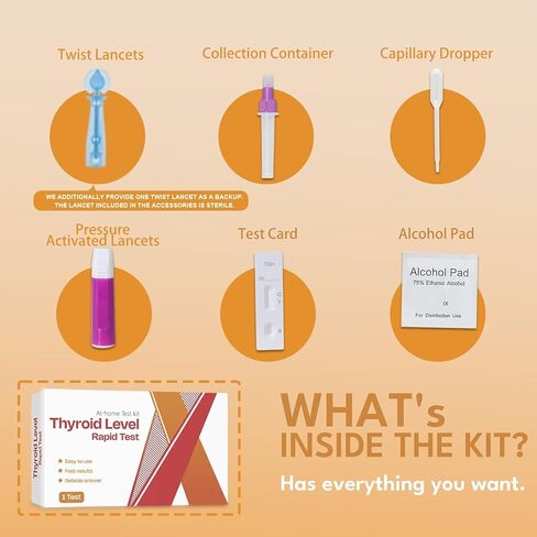 Thyroid Test Kit at Home - Rapid TSH Tester,Accurate TSH Testing Kit for Thyroid Health Monitoring (1 Test) in Kuwait