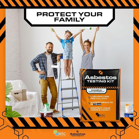 etc Asbestos Home Testing Kit DIY Sample Collection with NVLAP Accredited Lab Fee Included, Asbestos Test Kit, Protect Your Home & Family in Saudi Arabia