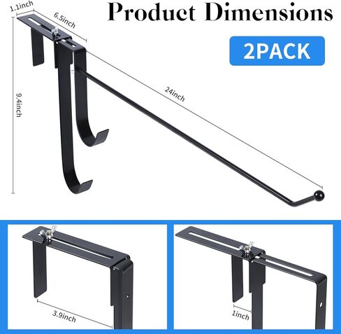 2PCS Pool Fence Hooks Pool Pole Hanger for Swimming Ring,Towel,Adjustable Pool Float Organizer Storage Rack Swimming Accessories Equipment,Indoor and Outdoor Storage,Space-Saving in Kuwait