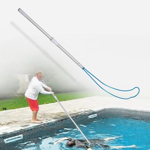Safety Hook Pool Pole，Swimming Pool Safety Hook with 3.3 Foot Aluminum Telescopic Poles Emergency Life Preserving Saving Rescue Equipment for Drowning Swimmers/Cleaning Pool Walls in Kuwait