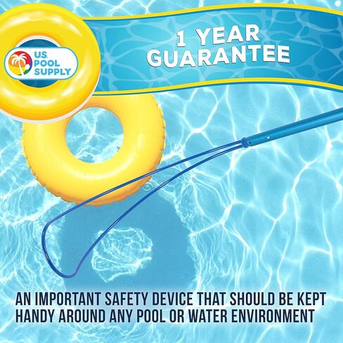 خطاف أمان لحمام السباحة من الولايات المتحدة - معدات إنقاذ إنقاذ الحياة في حالات الطوارئ، يساعد السباحين الذين يعانون من الغرق، حافظة تعليمية - سبيكة ألومنيوم قوية، يتم ربطها بأعمدة تلسكوبية مقاس 1-1/4 بوصة in Kuwait