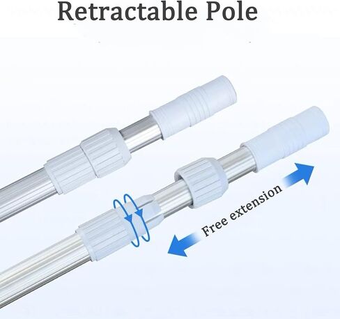 Pool Safety Hook with 12 Ft Rescue Pole, Pool Rescue Hook with Aluminum Telescopic Poles, Swimming Pool Safety Equipment (12 Ft Rescue Pole with Hook) in Saudi Arabia