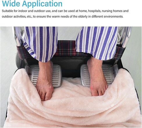 Wheelchair Blanket ,Flannel Thickened Blanket,Soft Breathable Washable Half Wrapped Keep Warm Activities for Elderly Home Hospital Nursing Homes Indoor Outdoor Activities (Black) in Saudi Arabia