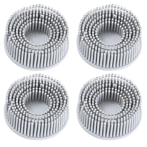 HARFINGTON Bristle Disc 2" 120 Grit R-Type Abrasive Brush Coarse Bristle Disc Deburring Electric Disc Brush Attachment Abrasive Coating Removal Disc for Metal, Gray in Kuwait