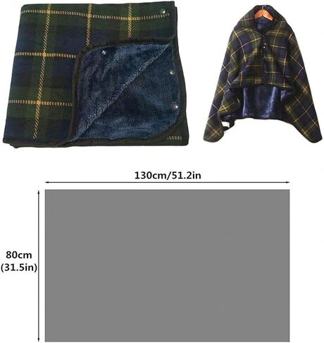 Legs Feet Warmer Cover - Plus Velvet Thickened Thickening Scarf for Old Men with Buttons Doublelayer Extra Wheelchair Cosy Fleece Blanket, for Lap Bed Sofa Office in Saudi Arabia