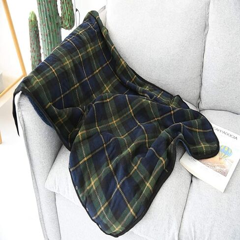 Legs Feet Warmer Cover - Plus Velvet Thickened Thickening Scarf for Old Men with Buttons Doublelayer Extra Wheelchair Cosy Fleece Blanket, for Lap Bed Sofa Office in Saudi Arabia