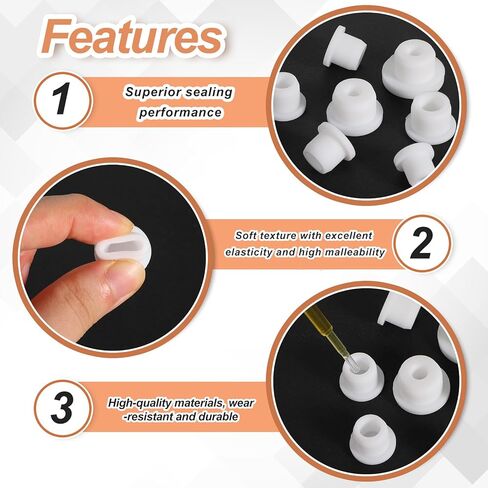 30 Pcs Salt and Pepper Stoppers Plugs Silicone Salt Shaker Stoppers Plug Bottle Stopper Soft Shaker Plug Replacement Reusable 8/9.5/11.5/12.5/13.5/15 mm Stopper Plugs for Pots Bottles Home Kitchen in Saudi Arabia