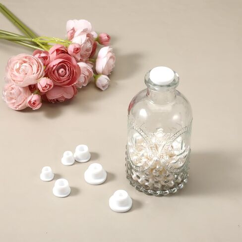 30 PCS 5 Sizes Silicone Rubber Hole Plugs, White Round Replacement Rubber Tube Plug with Hole 9.5-15mm Inner Diameter, Silicone Soft Waterproof Bottle Stopper for Flower Pots Bottles Pipes in Kuwait