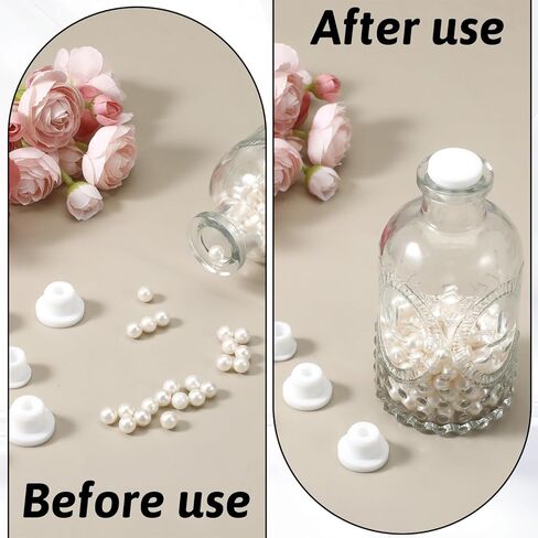 30 PCS 5 Sizes Silicone Rubber Hole Plugs, White Round Replacement Rubber Tube Plug with Hole 9.5-15mm Inner Diameter, Silicone Soft Waterproof Bottle Stopper for Flower Pots Bottles Pipes in Kuwait