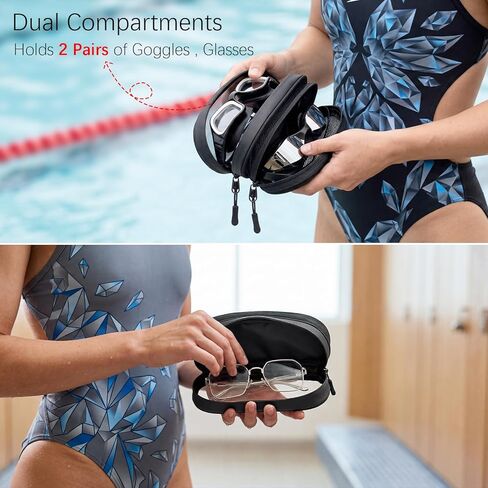 WOMACO Double Swimming Goggles Case for 2 Pairs in Kuwait