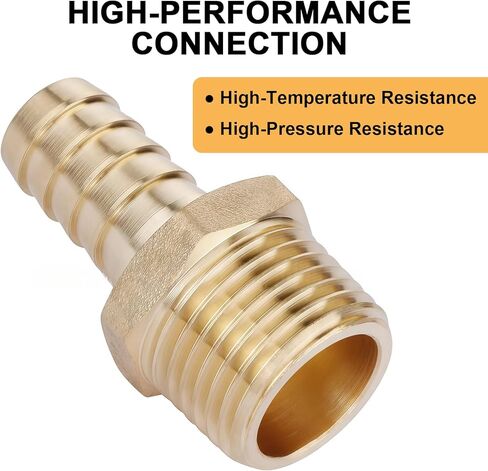 4-Pack 3/4" Male NPT to 3/4" PEX Adapter, Durable and Sturdy No Lead Brass Crimp Fitting, External Thread Straight Through for Pipeline Renovation or Maintenance in Saudi Arabia