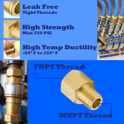 2 Pack, 3/4 x 1/2 Reducer, 3/4" Female NPT x 1/2" Male NPT Brass Reducer. Fitting Thread Adaptor, Conversion Fitting, 2 Pcs in Saudi Arabia