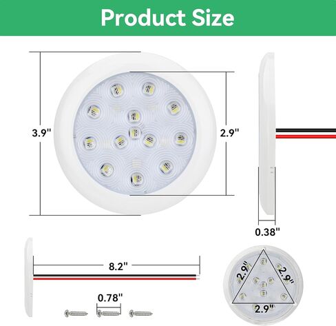 أضواء LED للقارب، إضاءة داخلية بحرية RGBW 12 فولت 3.9 بوصة، IP67 مصابيح مقصورة القارب المقاومة للماء، إضاءة فائقة السطوع مضادة للوهج للمركب الشراعي العائم in Kuwait