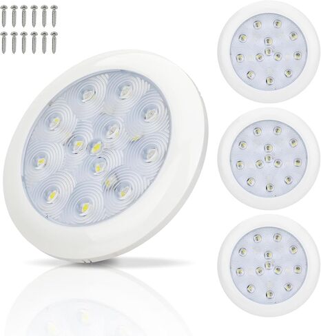 أضواء LED للقارب، إضاءة داخلية بحرية RGBW 12 فولت 3.9 بوصة، IP67 مصابيح مقصورة القارب المقاومة للماء، إضاءة فائقة السطوع مضادة للوهج للمركب الشراعي العائم in Kuwait
