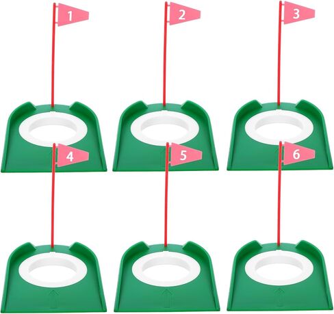 6 Pack Golf Putting Cup with Flags, Plastic Mini Golf Hole Putting Practice Aids,s Accessories for Adult Put Green,Backyard,Indoor Outdoor Practice in Saudi Arabia