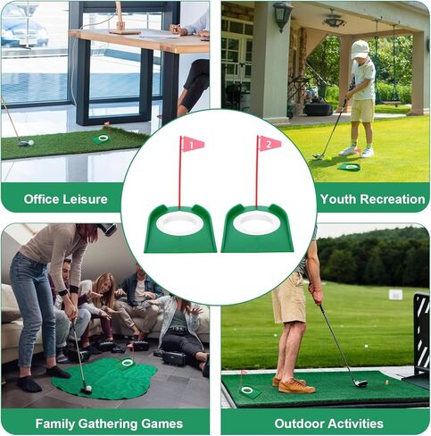 6 Pack Golf Putting Cup with Flags, Plastic Mini Golf Hole Putting Practice Aids,s Accessories for Adult Put Green,Backyard,Indoor Outdoor Practice in Saudi Arabia