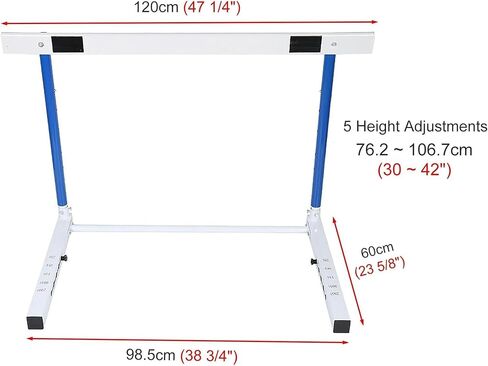 Adjustable Agility Hurdles for Athletes - 30-42in Height, Outdoor Sports Training Set, Professional Track & Field Equipment for Speed and Agility Workouts in Saudi Arabia