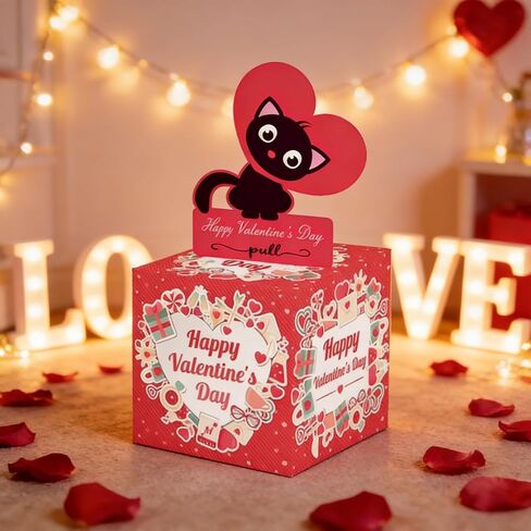 Money Pull Box for Cash,Interactive Atmosphere Prop - Money Cash Roll Box for Valentine's Day,for Home Living Rooms Shop Holiday Events Party Festivals Celebrations Girlfriend Wife in Saudi Arabia