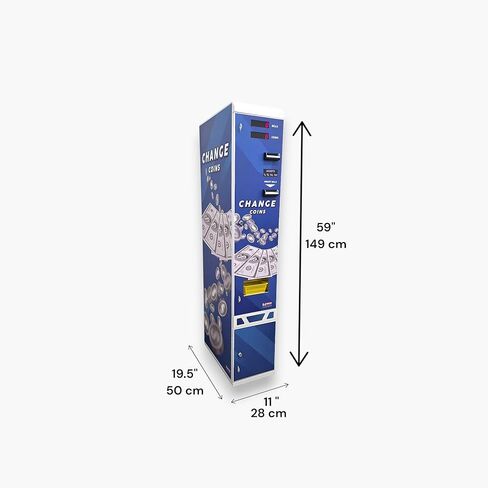 Dollar Bill Changer Bill to Coin or Token Changer Machine MV-103 AW – USD Currency, High-Capacity, Secure System (White) in Saudi Arabia