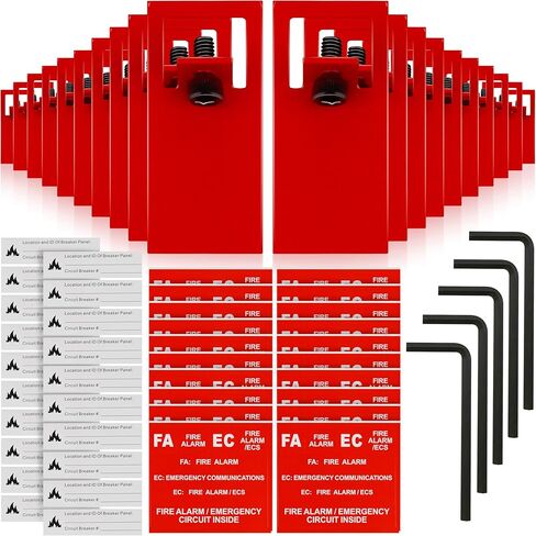 Red ELOCK-FA Fire Alarm Lockout Kit 20-Pack, E-Series Fire Safety Lock Kit for Prevent Accidental Alarm Shutdown in Kuwait