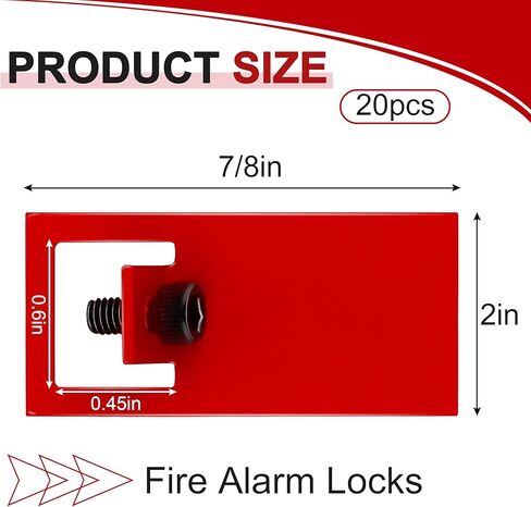 Red ELOCK-FA Fire Alarm Lockout Kit 20-Pack, E-Series Fire Safety Lock Kit for Prevent Accidental Alarm Shutdown in Kuwait