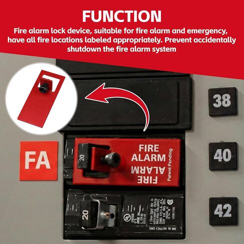 Red ELOCK-FA Fire Alarm Lockout Kit 20-Pack, E-Series Fire Safety Lock Kit for Prevent Accidental Alarm Shutdown in Kuwait