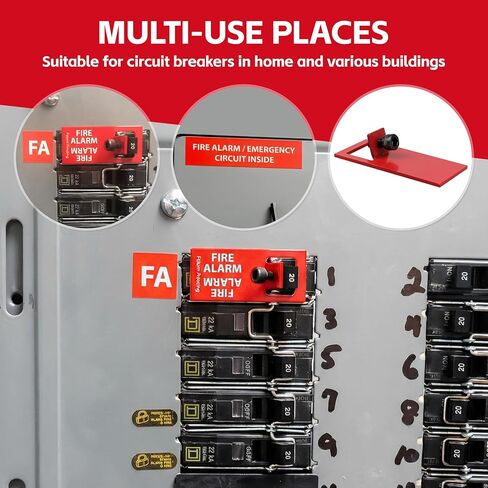 Red ELOCK-FA Fire Alarm Lockout Kit 20-Pack, E-Series Fire Safety Lock Kit for Prevent Accidental Alarm Shutdown in Kuwait