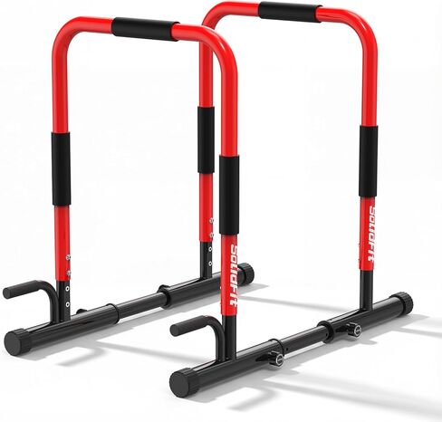 2026 Upgrade Adjustable 2-in-1 Dip Bar Station & Push Up Bars for Home Gym Calisthenics Equipment Parallel Bars with 420LB Stable Design, Functional Heavy Dip Stand,Black in Saudi Arabia