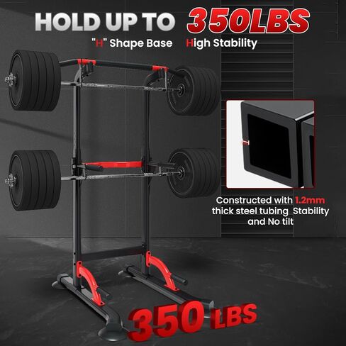 ZENOVA سحب ما يصل بار Dip Bar Power Tower Workout Dip Station ارتفاع قابل للتعديل Free Stand Chin Up Bar للرجال والنساء والمراهقين بسعة وزن 300 رطل in Kuwait