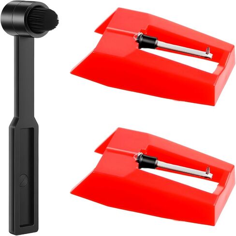 3 PCS Universal Record Player Needle with Cleaning Brush, Record Player Needles Replacement, Turntable Replacement Needles, Compatible with Crosley, Victrola ION Vinyl Players Phonograph in Saudi Arabia