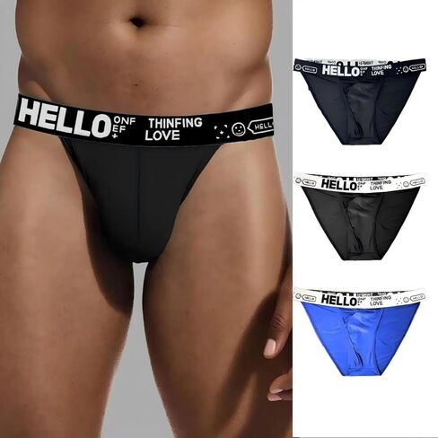 3 Pcs Mens Athletic Briefs Underwear Triangle Shorts Mid Rise Elastic Waist Sports Style Underwear Daily Wear Home Use in Saudi Arabia