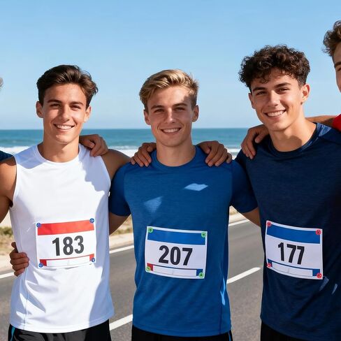 Running Bib Clips, 40Pcs Race Bib Holder, Race Number Buckle Fixing System for Runners, Marathon, Triathlon, Track and Field Events, Mixed Colors Fasteners, Secure Race Bib Attachment in Kuwait