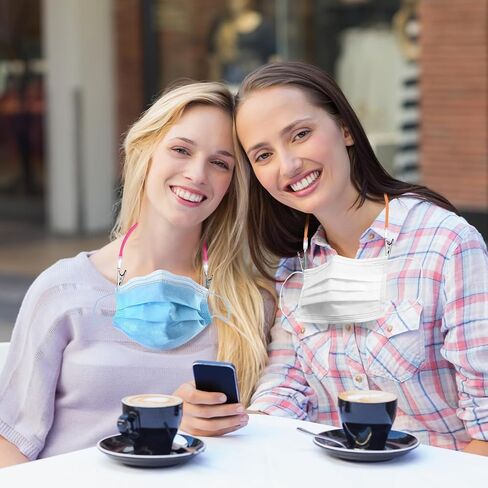 5 Pack Multicolor Silicone Bib Clips with Metal Clamps – Dental Napkin Holder for Adults and Kids, Flexible Neck Apron Clips for Dental Clinics, Feeding, Hair Salon, and Home Care Use in Kuwait