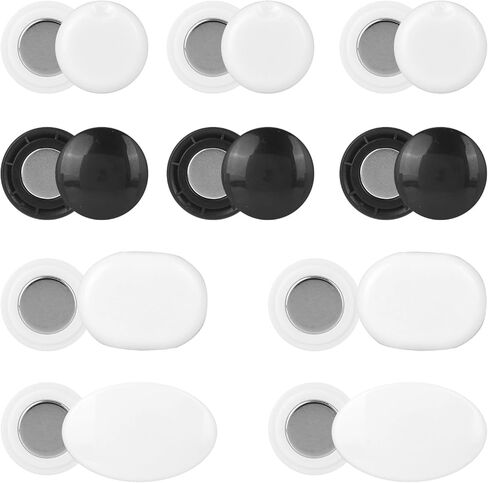 10pcs Magnetic Race Bib Clips, Marathon Running Bib Magnets Number Pins Holder Fastener for Triathlon Cycling Field Gear (Black, White) in Kuwait