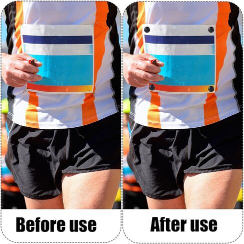 10pcs Magnetic Race Bib Clips, Marathon Running Bib Magnets Number Pins Holder Fastener for Triathlon Cycling Field Gear (Black, White) in Kuwait