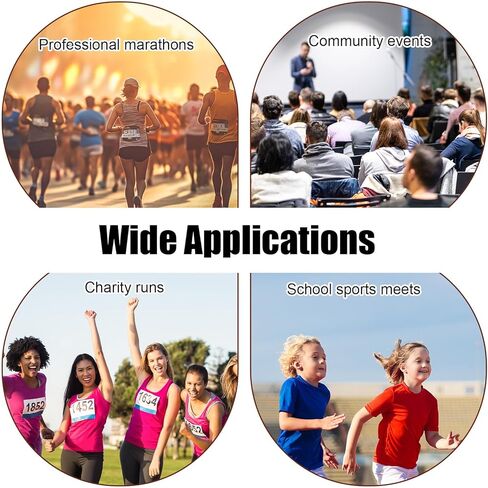 10pcs Magnetic Race Bib Clips, Marathon Running Bib Magnets Number Pins Holder Fastener for Triathlon Cycling Field Gear (Black, White) in Kuwait