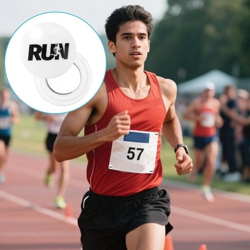 8 Pairs Magnetic Race Bib Clips, Running Bib Holder Marathon Race Number Board Snaps Fixing Magnets for Runners (Just Run) in Saudi Arabia
