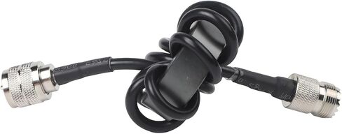 Shortwave Choke Coil 1.8-30MHz HF Radio for EMI Suppression Ring with M Male to M Female Interface, ABS Black(EM-25) in Saudi Arabia