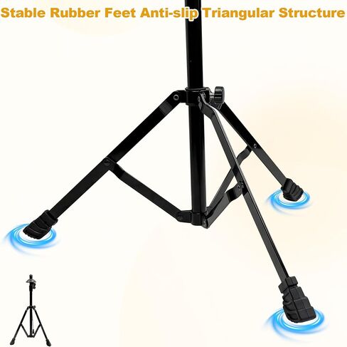 Retractable Trombone Stand with Height Adjustment, Triangular Stable for Standard Sized Trombone (Black) in Kuwait