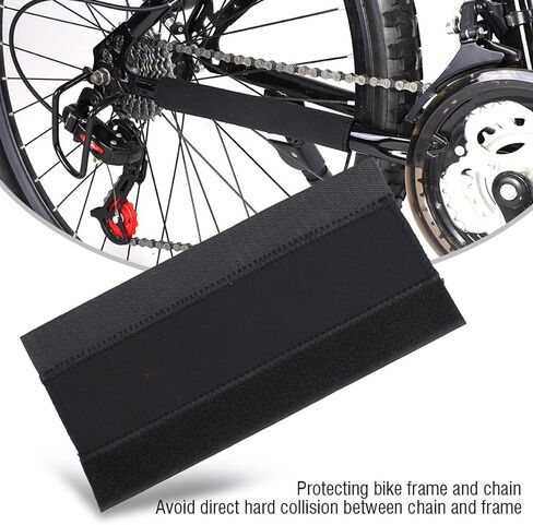 2Pcs Chainstay Protector, Magic Paste Bike Frame Chain Protector, Neoprene Bike Chain Protection with Nylon Band, 8.7x4.7in Chain Guard Protector for Multi Speed Bikes in Kuwait